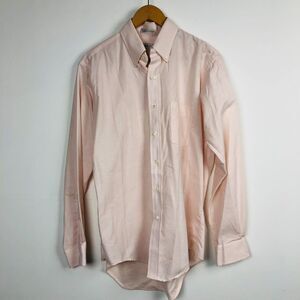 VTG Oakton Ltd Men's Long Sleeve Button Down Dress Shirt Pink Size 16.5 34/35